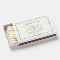 Hand Drawn Whimsical Doodle Cute Cat Wedding