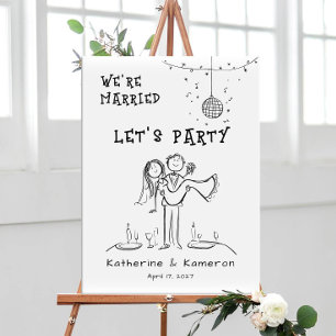 Hand Drawn Whimsical Elopment welcome Poster