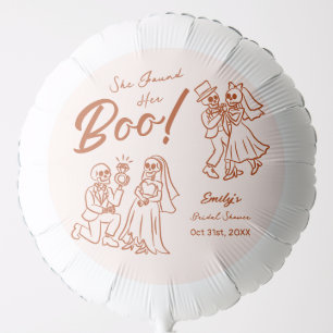 Hand Drawn Whimsical Halloween Bridal Shower Balloon