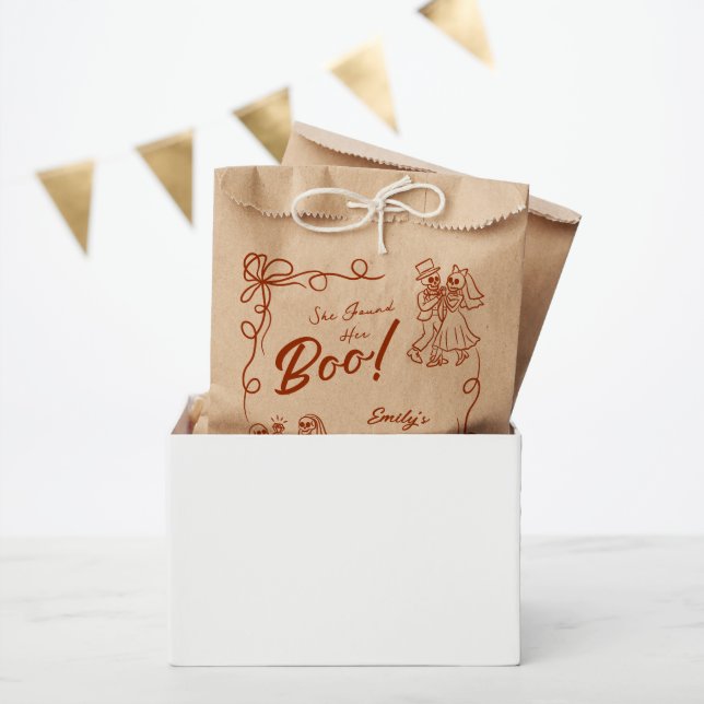 Hand Drawn Whimsical Halloween Bridal Shower Favor Bag (Party)