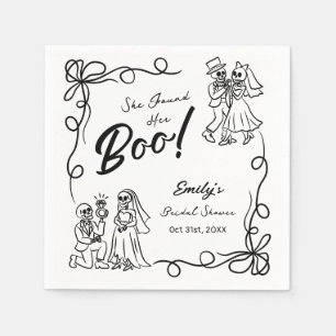 Hand Drawn Whimsical Halloween Bridal Shower Napkins