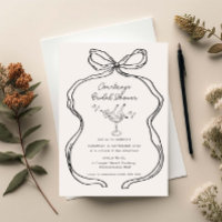 Hand Drawn Whimsical Ribbon Border Bridal Shower