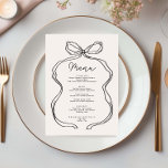 Hand Drawn Whimsical Ribbon Menu Card<br><div class="desc">Designed to coordinate with our Hand Drawn Ribbon Border, this menu card features the popular and chic ribbon border with hand scribble font. If you want to catch your guest's attention with this unique design, this suite is perfect for you. For more advanced customization of this design, e.g. changing layout,...</div>
