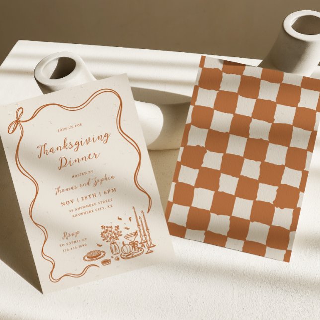 Hand Drawn Whimsical Thanksgiving Invitation (Creator Uploaded)