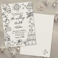 Hand Drawn Whimsical Vintage Wedding