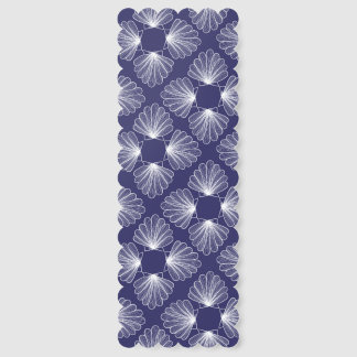 Hand-drawn White Shells on Navy Bookmarks