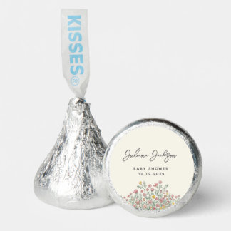 Hand Drawn Wildflower Baby Shower  Hershey®'s Kisses®
