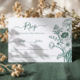 Hand-Drawn Wildflower Floral Botanical Wedding Letterpress RSVP Cards