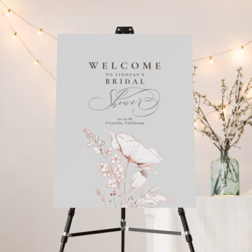 Hand_drawn Wildflowers Elegant Modern Welcome Sign