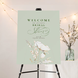 Hand-drawn Wildflowers Elegant Modern Welcome Sign