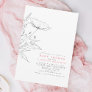 Hand-drawn Wildflowers Elegant Pink Baby Shower Invitation