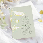 Hand-drawn Wildflowers Elegant Sage Wedding Foil Invitation<br><div class="desc">A feminine, modern and romantic sage green wedding invitation tailored to fit a wide range of style preferences. Hand-drawn wildflowers give the feeling of being in a meadow. This invitation will feel like a warm embrace to your guests, who will be charmed by the tone and beauty of this invite....</div>