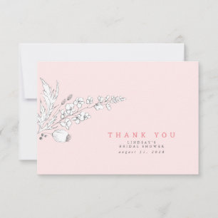 Hand-drawn Wildflowers Elegant Thank You Card