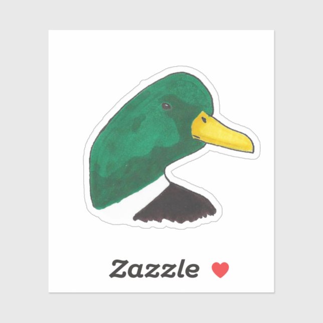 Hand-drawn Wildlife Nature Bird Mallard Duck Sticker (Sheet)