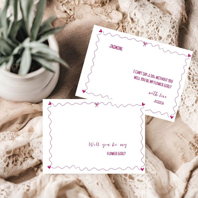 Hand drawn Will You Be  Flower Girl Proposal Card (Creator Uploaded)
