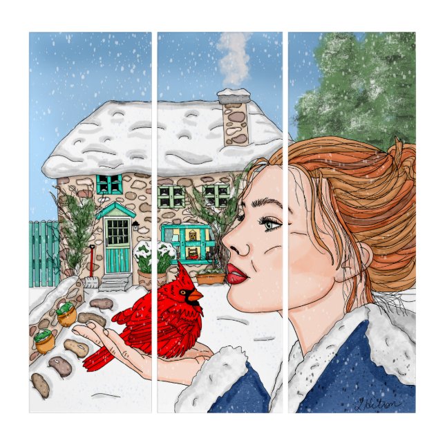 Hand drawn Winter Day  Triptych (Front)