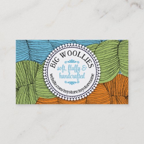 hand drawn yarn knitting crochet business cards