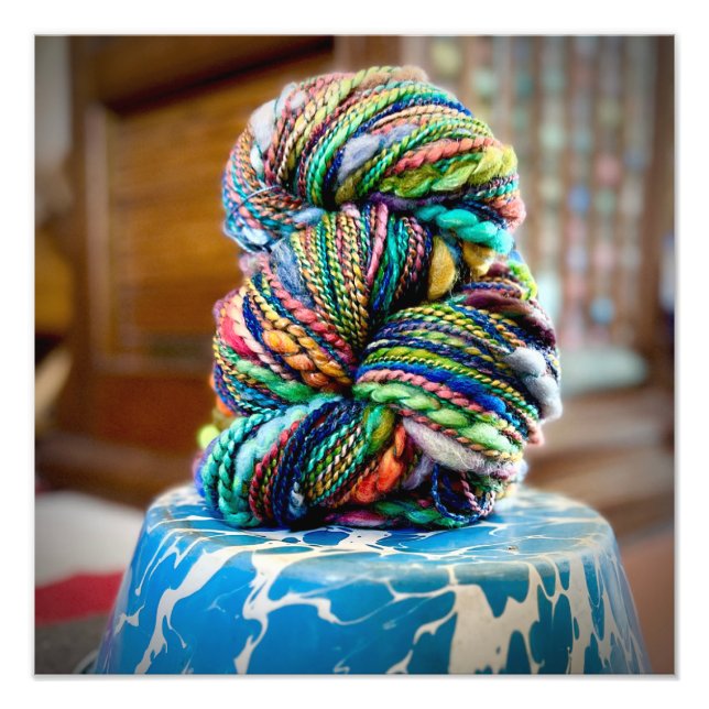 Hand Dyed and Handspun Yarn  Photo Print (Front)
