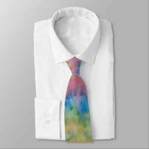 Hand Dyed Rainbow Stripe Neck Tie