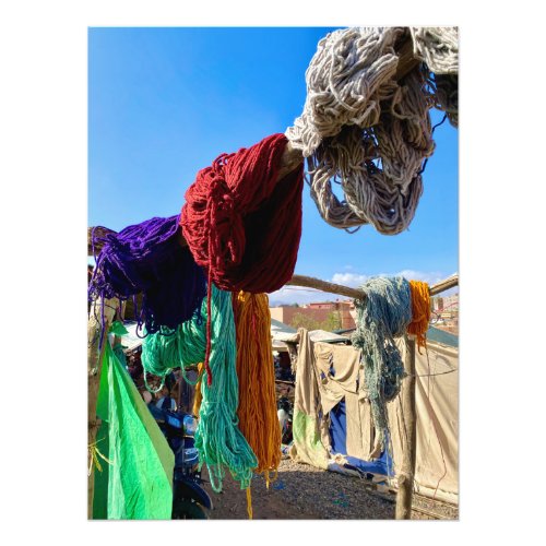 Hand_Dyed Yarn at the Market _ Atlas Mountains Photo Print