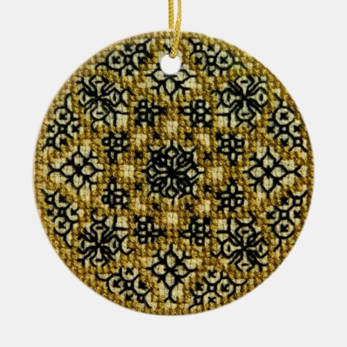 Hand embroidered Christmas ornament