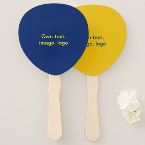 Hand Fan Paddle Blue_Yellow