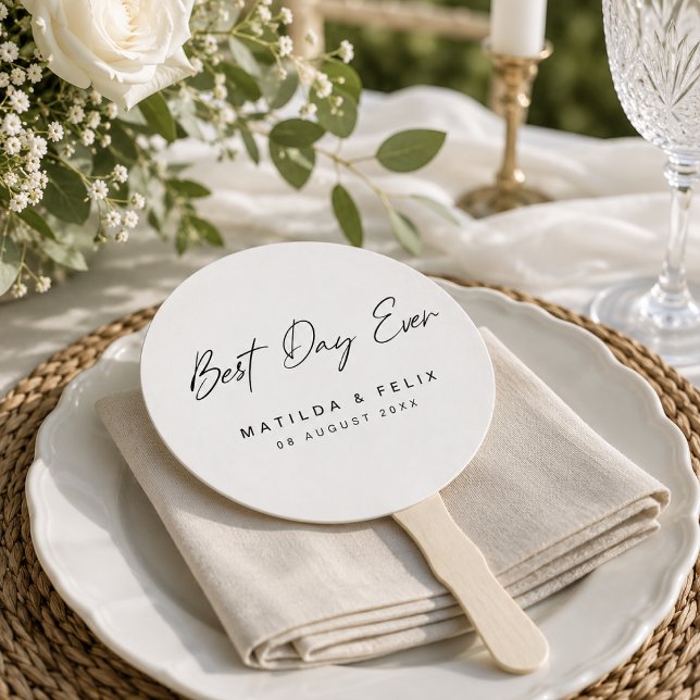 Hand Fans | Personalized Wedding Ceremony Favor (Personalized wedding hand fans for ceremonies, guest favors, outdoor weddings, and receptions)