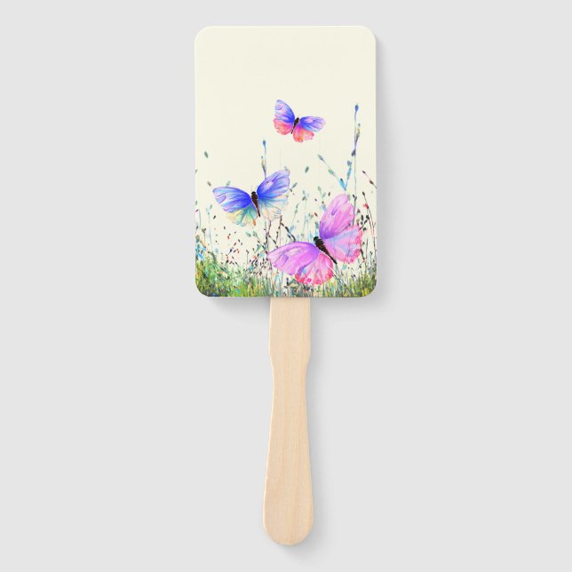 Hand Fans with Butterflies (Front)