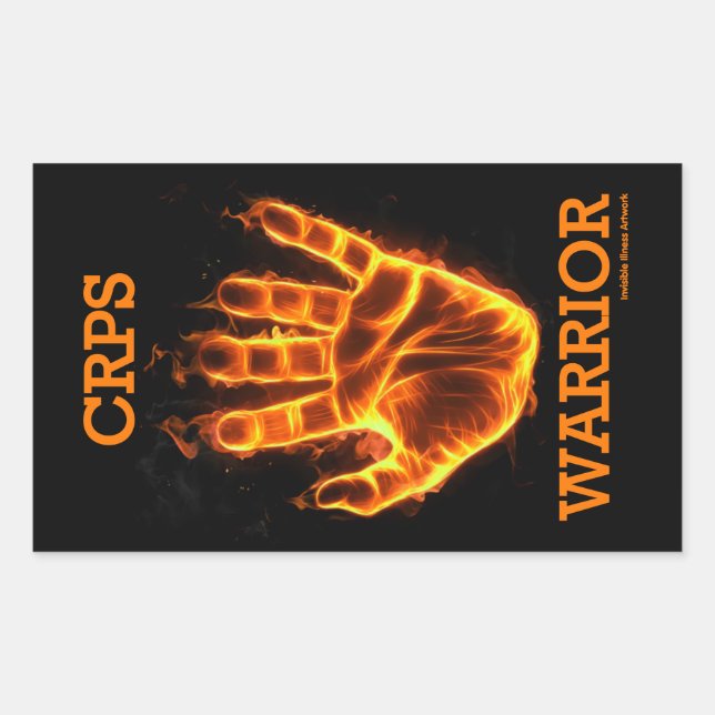 Hand/Flames...CRPS Rectangular Sticker (Front)