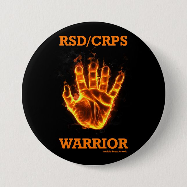 Hand/Flames...RSD/CRPS Button (Front)