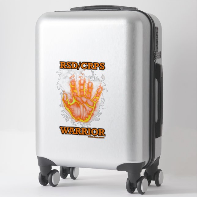 Hand/Flames...RSD/CRPS Sticker (Suitcase)