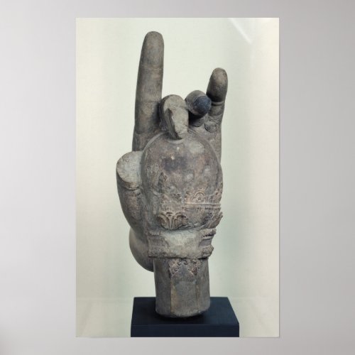 Hand from a colossal statue of Shiva from Koh Poster