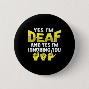 Hand Gesture Deaf Hearing Loss Awareness 11 Button