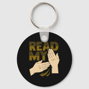 Hand Gesture Deaf Hearing Loss Awareness 12 Keychain
