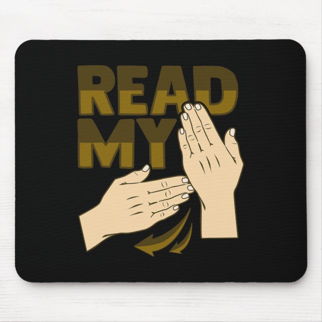 Hand Gesture Deaf Hearing Loss Awareness 12  Mouse Pad (Front)