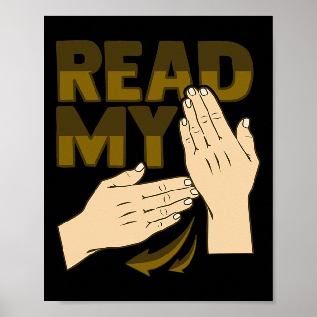Hand Gesture Deaf Hearing Loss Awareness 12  Poster (Front)