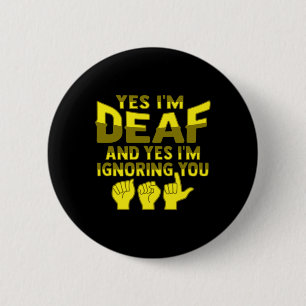 Hand Gesture Deaf Hearing Loss Awareness 1 Button