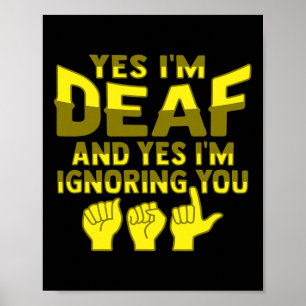 Hand Gesture Deaf Hearing Loss Awareness 1 Poster