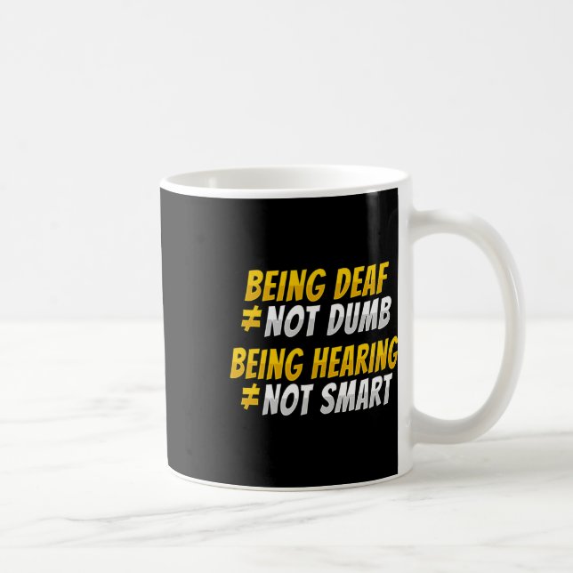 Hand Gesture Deaf Hearing Loss Awareness 2  Coffee Mug (Right)