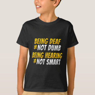 Hand Gesture Deaf Hearing Loss Awareness 2  T-Shirt