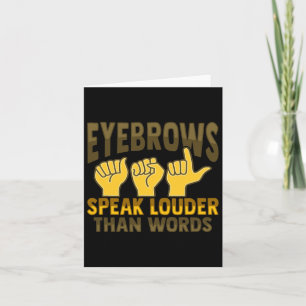 Hand Gesture Deaf Hearing Loss Awareness 5 Card