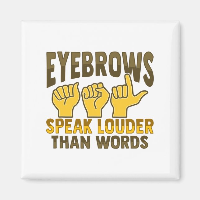 Hand Gesture Deaf Hearing Loss Awareness 5  Magnet (Front)