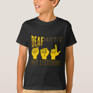 Hand Gesture Deaf Hearing Loss Awareness 7 T-Shirt