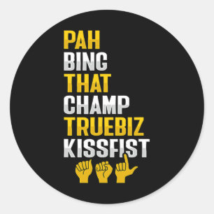 Hand Gesture Deaf Hearing Loss Awareness 8  Classic Round Sticker