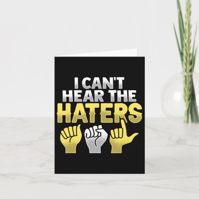 Hand Gesture Deaf Hearing Loss Awareness  Card (Front)