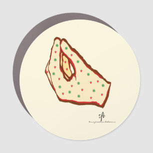Hand Gesture Strawberry-Kiwi Pizza Car Magnet