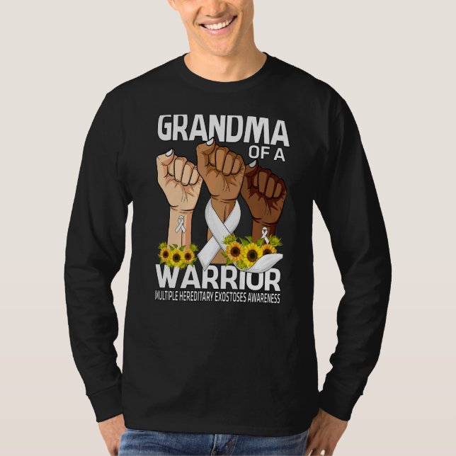 Hand Grandma Of A Warrior Multiple Hereditary Exos T-Shirt (Front)