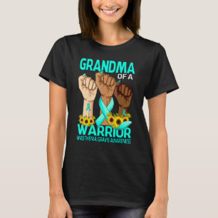 Hand Grandma Of A Warrior Myasthenia Gravis Awaren T-Shirt