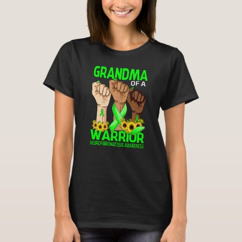 Hand Grandma Of A Warrior Neurofibromatosis Awaren T_Shirt