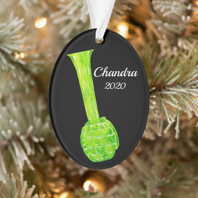 Hand Grenade Cocktail Personalized Ornament (Tree)